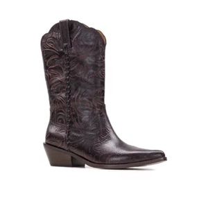 Patricia Nash Bergamo Embossed Leather Western Boots Size 6
